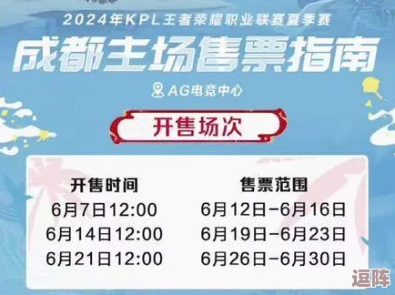 2024KPL夏季赛购票进展：抢先了解赛事安排与购票渠道，尽享电竞盛宴！